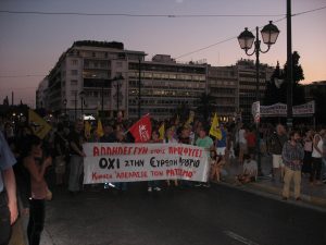 Die Demonstration vom Syntagmaplatz zur Vertretung der EU